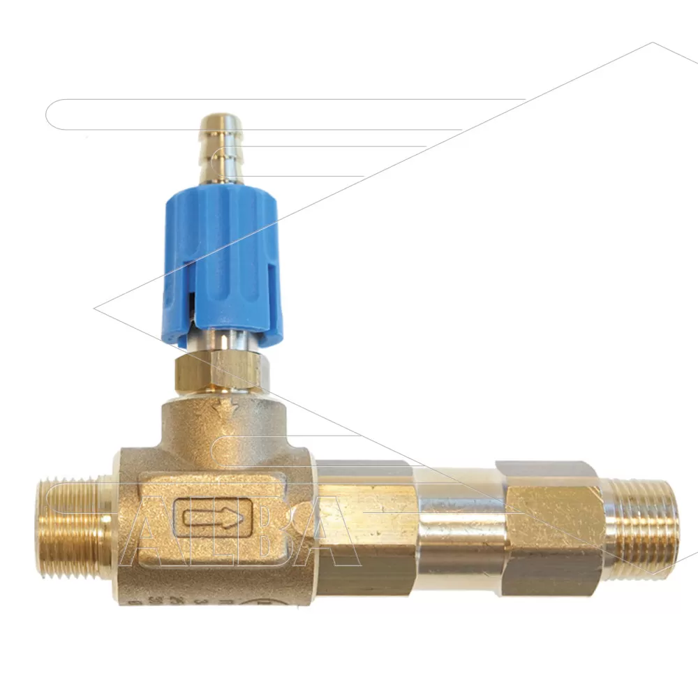 Schuiminjector - LS12 - messing - Ø2.1mm (120) - 220 Bar - 35 l/min - 2x 3/8 bu - Afbeelding 1