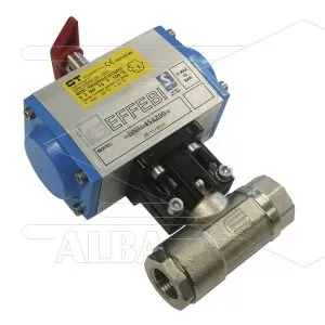 Pneumatische kogelkraan 3/4 met dubbelwerkende actuator - 210bar