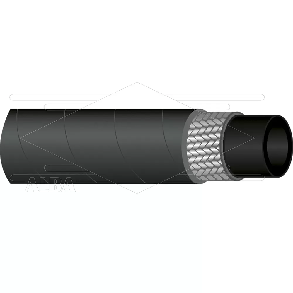 Hogedrukslang - 1SN-10 (3/8") - zwart - 210 Bar - Ø17,1mm - 150°C - Afbeelding 1