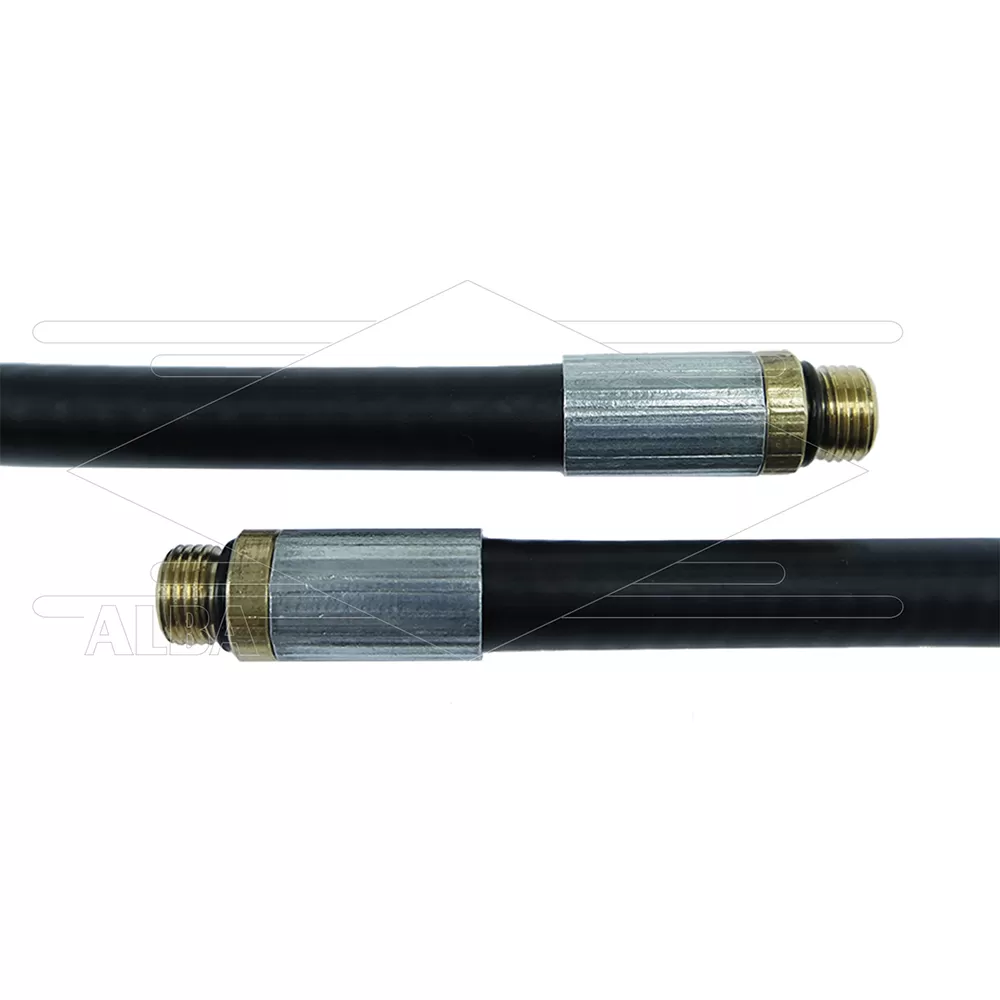 NW6 rioolslang 30m - 300 Bar - zonder nozzle - 1/4bu met zeskant + SKB x 1/4"bu met O-ring - Afbeelding 1