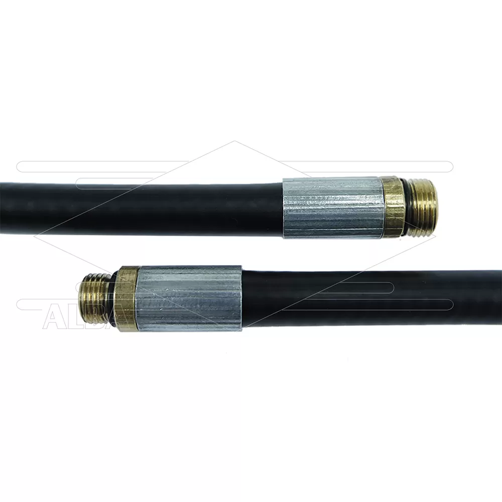NW5 rioolslang - 40m - 200 Bar - zonder nozzle - 1/8 bu x 1/4" bu met O-ring - met eindmarkering - Afbeelding 1