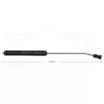 Lans SC8 - L=1200mm - gebogen - staal verzinkt - open isolatie L=720mm - 350 Bar - max 150°C - 1/4" bu met nozzlesok en beschermkap
