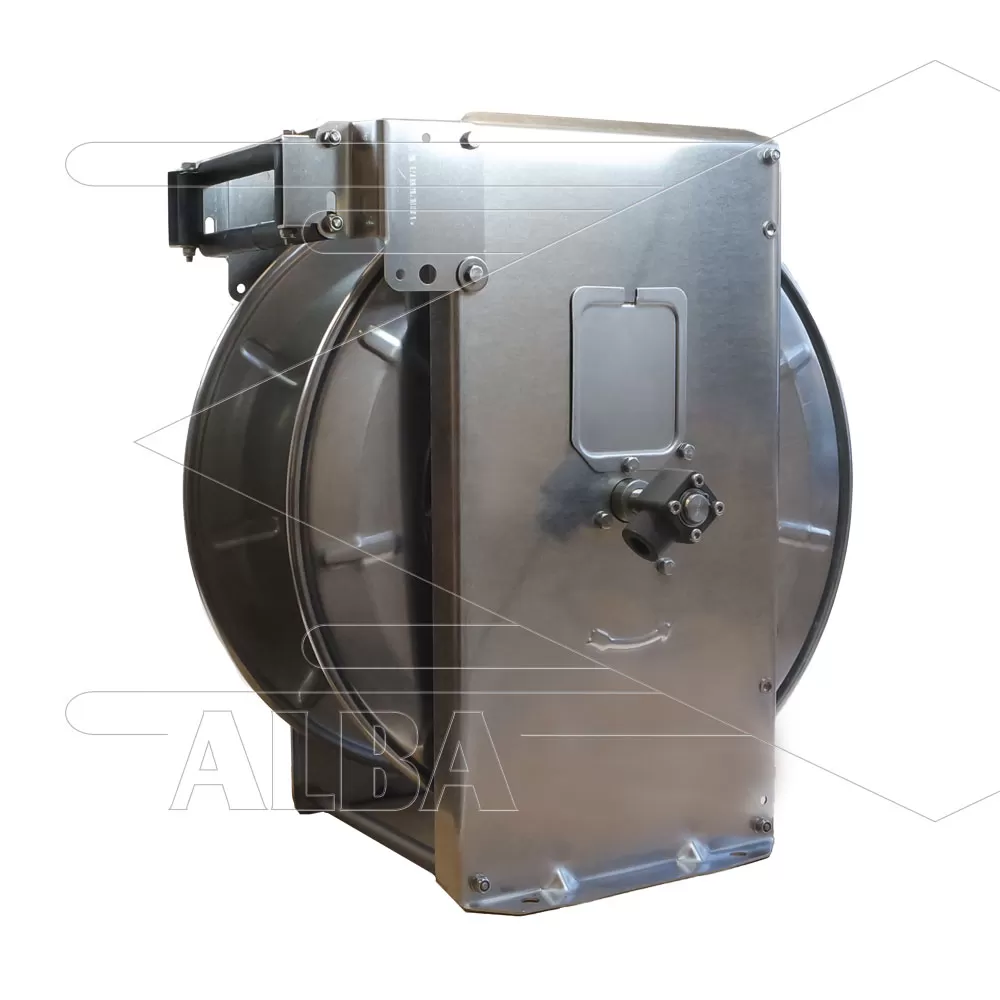 Slanghaspel TeHa - ST40/10/2e - Inclusief swivel - Automatisch oprollend - RVS - Afbeelding 1