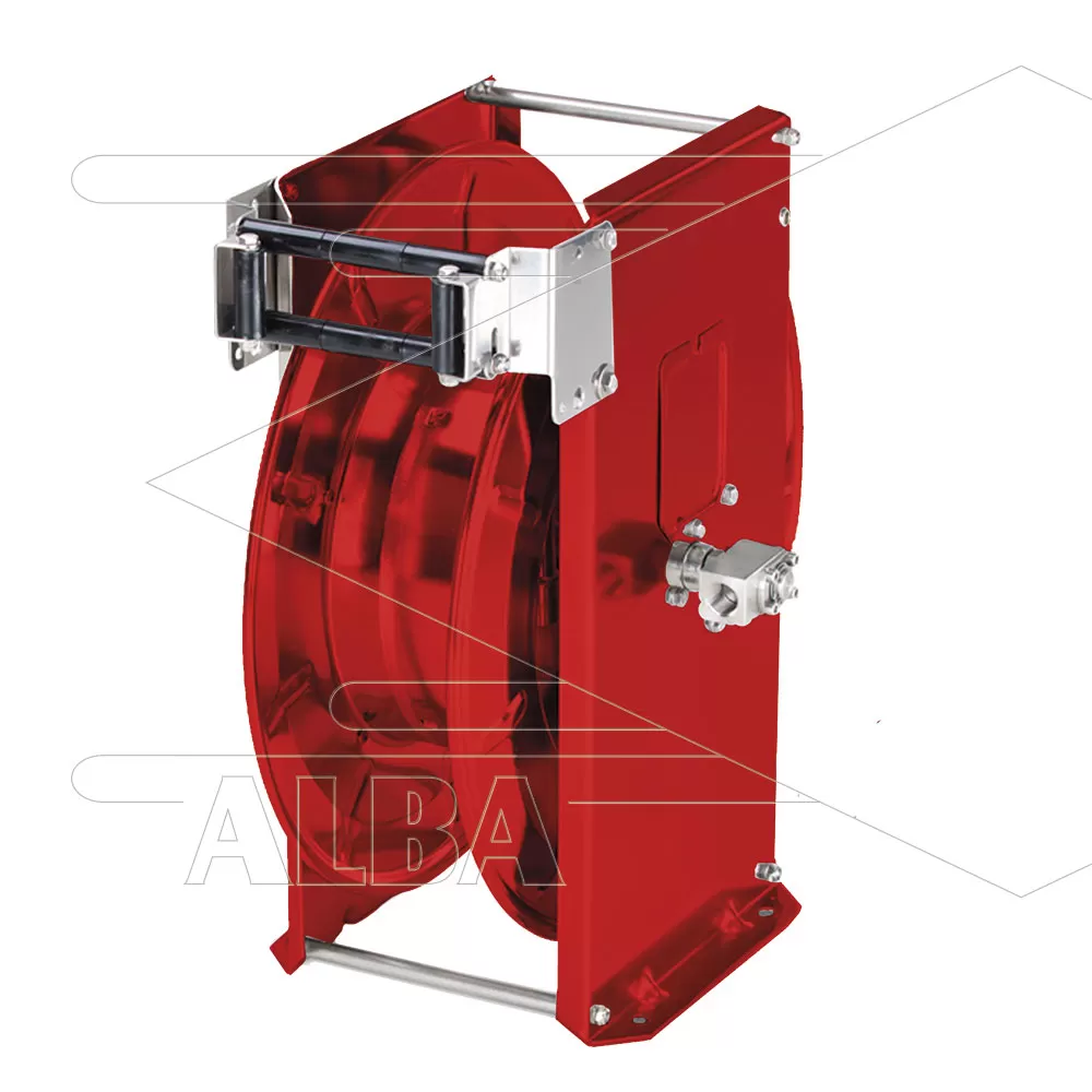 Slanghaspel TeHa - ST40/19/1 - Inclusief swivel - Automatisch oprollend - Staal gelakt - Afbeelding 1