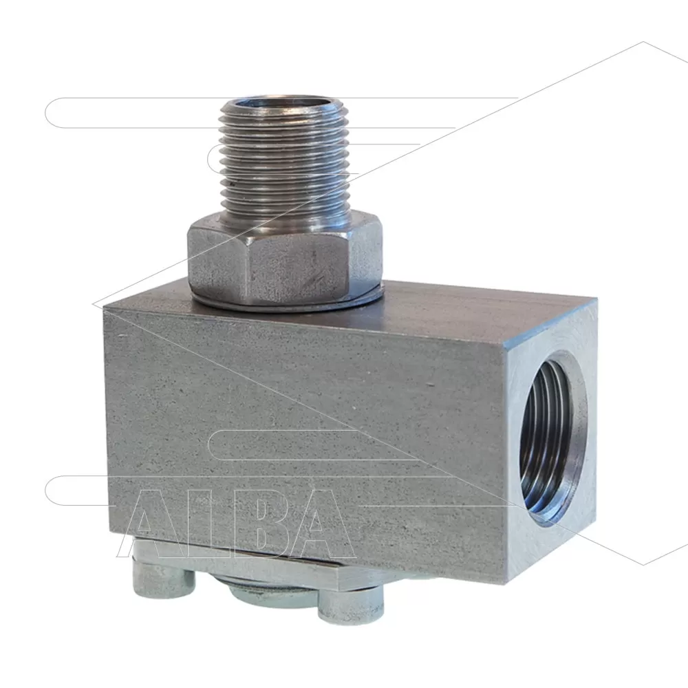 Swivel - haaks - TEHA - RVS304 - 1/2 bi x 3/8" bu - 300 Bar - Afbeelding 1