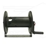 T47 - Haspel - kunststof - 40m - 250 Bar - slang: 3/8 - 3/8" bu - RVS swivel en steun