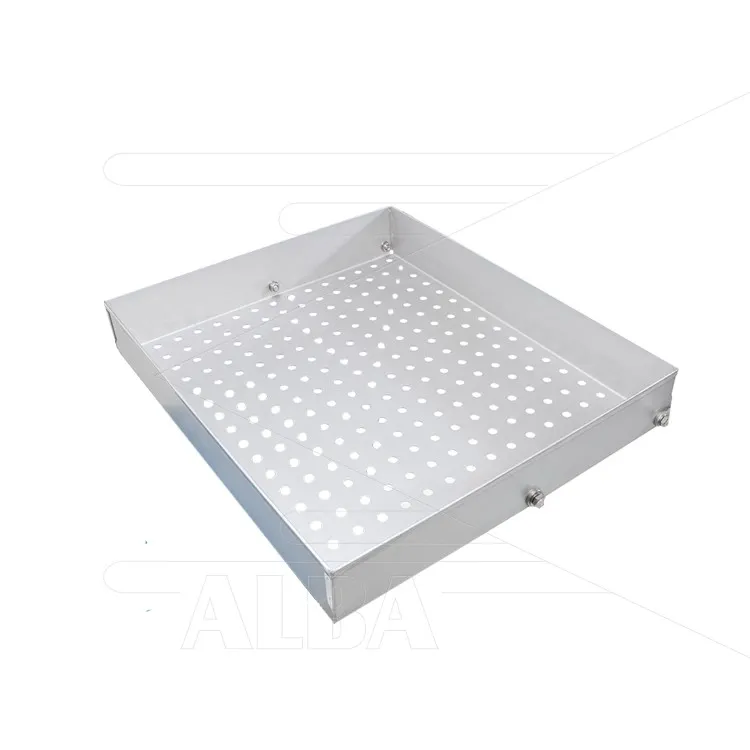 Opbergbak - AW1 - RVS - voor Haspelwagen SW1 - Afmetingen: LxBxH: 454 x 535 x 80mm - Afbeelding 1
