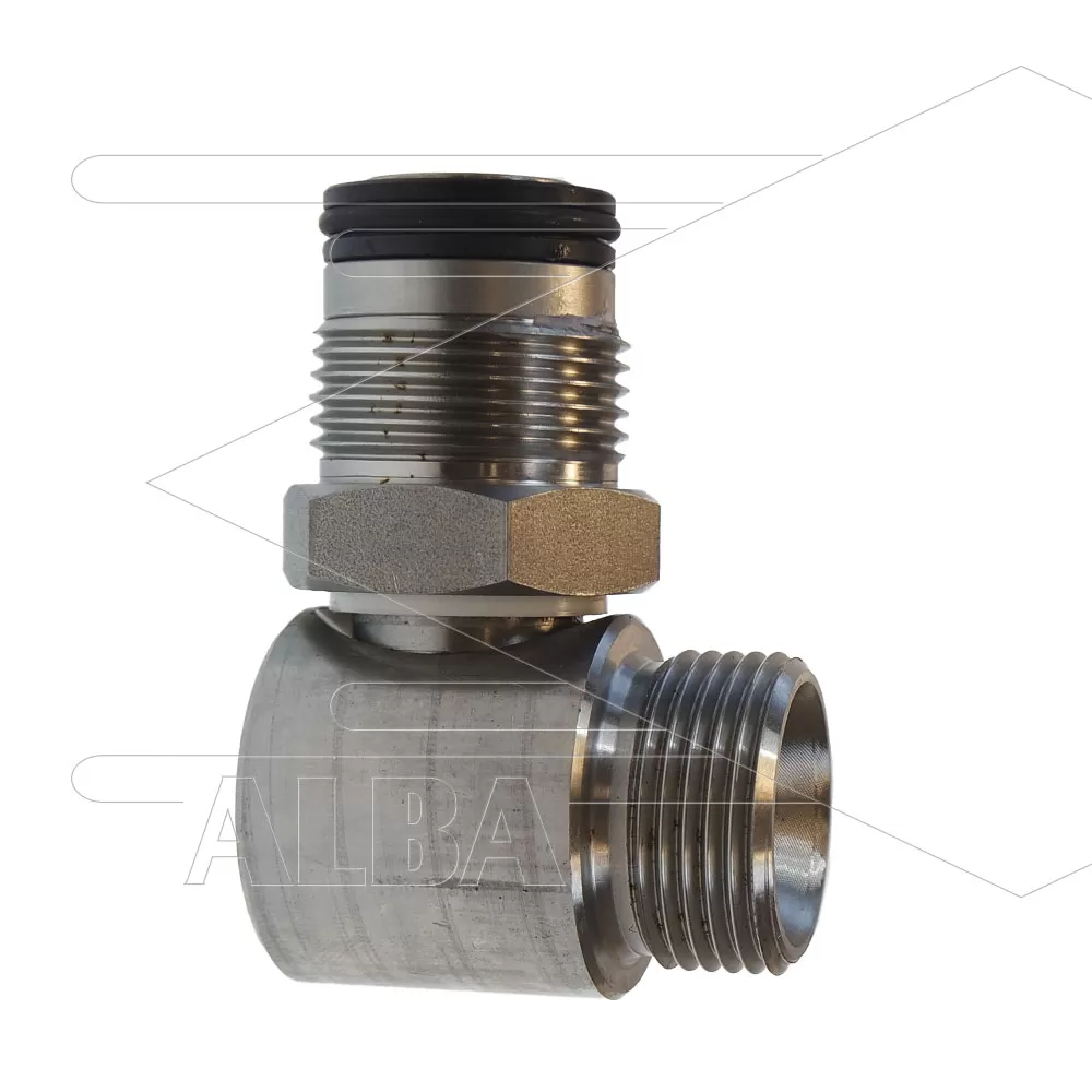 Swivel - haaks - Ramex - RVS303 - 2 x 1" bu - 100 Bar - NW19 - max 100°C - Viton - voor haspels 464194 - 464200 - Afbeelding 1