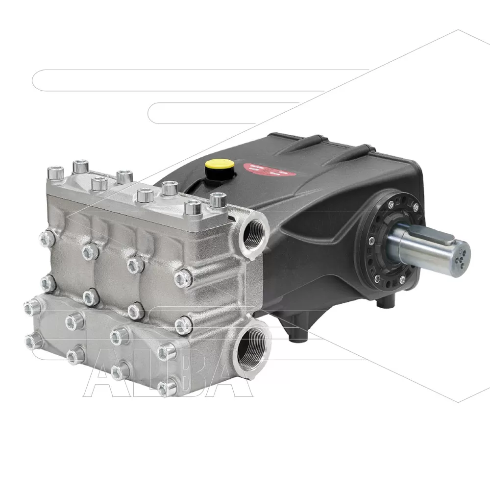 Interpump AB80 plunjerpomp - 1 x cil. as rechts - 75 l/min - 60 Bar - 550 tpm - 8,6 kW - As R - serie AB - Afbeelding 1