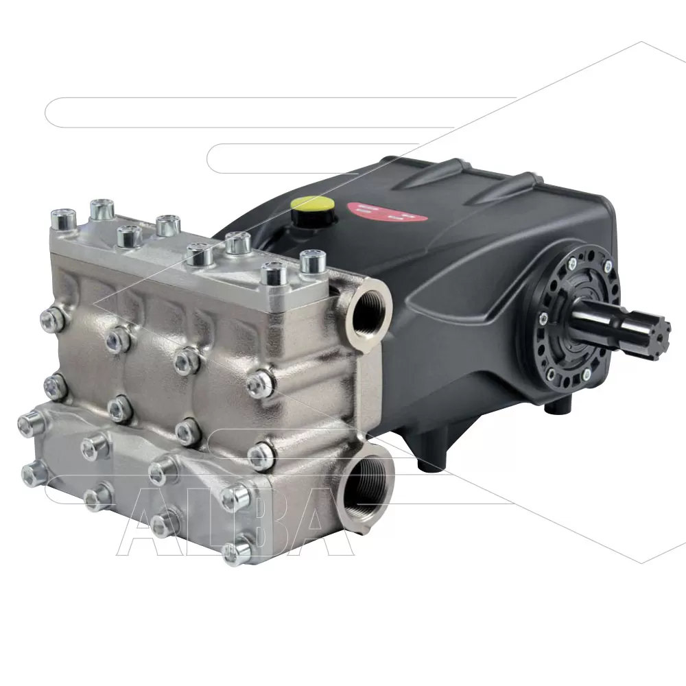 500100 Interpump AB110 plunjerpomp - 1 x cil. as rechts - 110 l/min - 60 Bar - 650 tpm - 12,6 kW - As R - serie AB - Afbeelding 1