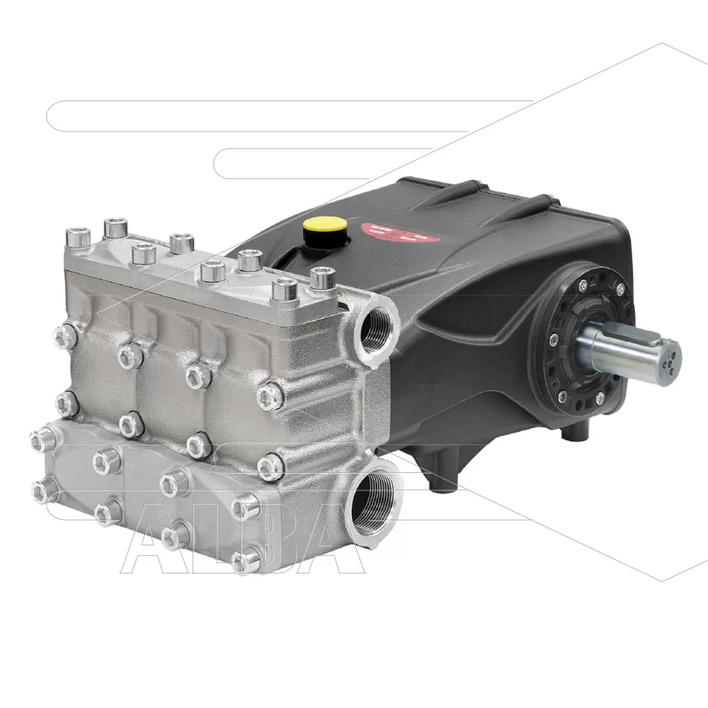 Interpump AB120 plunjerpomp - cil. as rechts - PTO as links - 120 l/min - 60 Bar - 550 tpm - 13,8 kW - As R - serie AB - Afbeelding 1