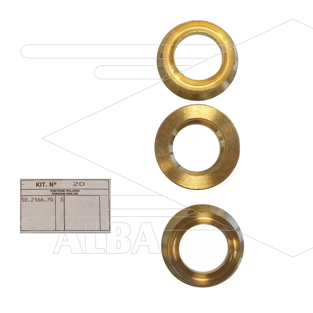 550020 Kit 20 - Set tussenringen Ø20mm (3x) - Serie 50 - Afbeelding 1