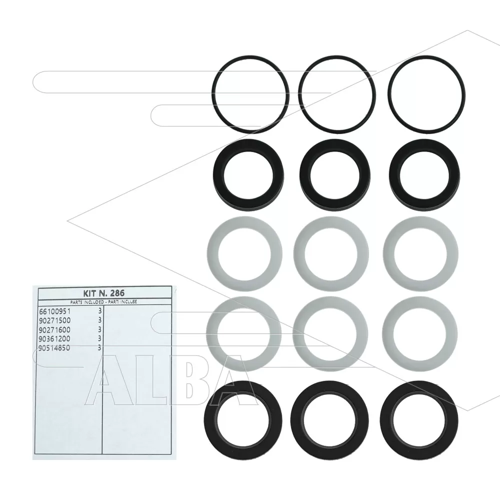 Kit 286 - Afdichtingsset voor 3 plunjers Ø22mm - Serie 59 - Afbeelding 1