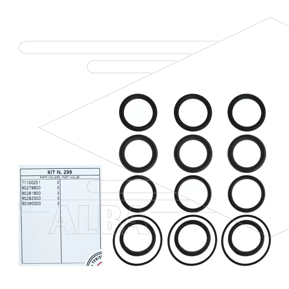 Kit 299 - Manchetset voor 3 plunjers  Ø36mm - Serie AB - Afbeelding 1