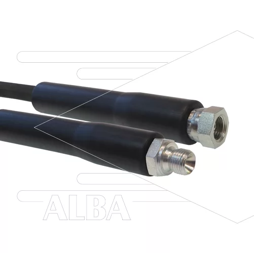 HD-slang zwart 1/4 - Flexy - 1SN - 15m - 3/8" W x 3/8" bu - 1x KBS - 300 Bar - Afbeelding 1