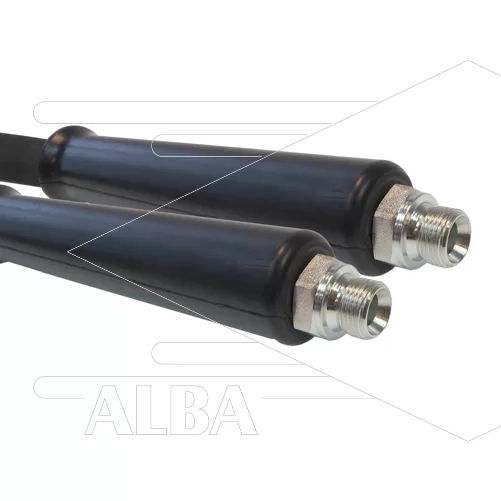 Hogedrukslang – 2SC - DN10 (3/8") – zwart – 400 Bar – Ø17 mm – 150°C - 30m - 2x 3/8"bu - 2x KBS - Afbeelding 1