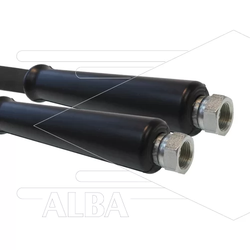 Hogedrukslang – 2SC - DN10 (3/8") – zwart – 400 Bar – Ø17 mm – 150°C - 15m - 2x 3/8"W - 2x KBS - Afbeelding 1