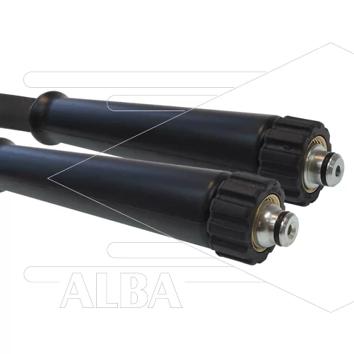 Hogedrukslang – 1SN Plus - DN08 (5/16″) – zwart – 315 Bar – Ø19,1mm – 150°C - 20m - 2x M22x1,5 W conisch - 2x KBS - Afbeelding 1