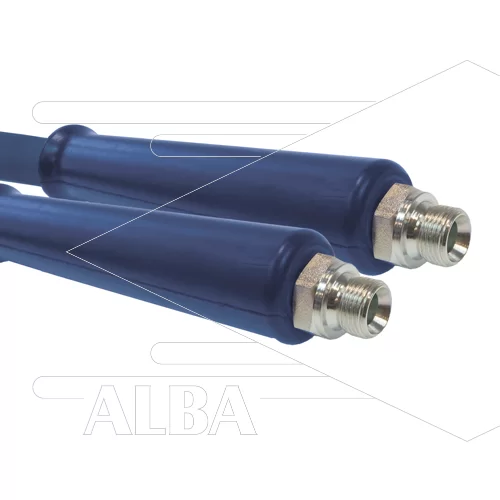 Hogedrukslang – 2SC - DN10 (3/8") – blauw – 400 Bar – Ø17 mm – 150°C - 13m - 2x 3/8"bu - 2x KBS - Afbeelding 1