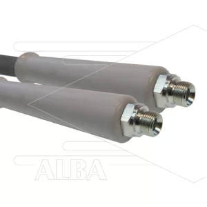 Hogedrukslang – 2SN - DN10 (3/8") – grijs – 400 Bar – Ø17 mm – 150°C - 10m - 2x 3/8"bu - 2x KBS