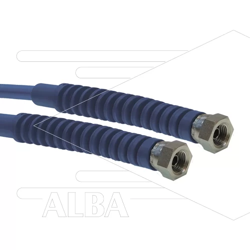 Carwash Slang - Titan Slide - DN06 (1/4") - blauw - 300 Bar - Ø12,2mm - max 60°C - 5,0m - 2x 1/4"W - 1x SKB - Afbeelding 1