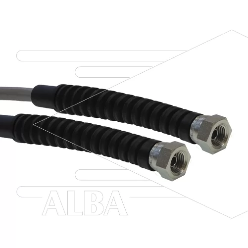 Carwash Slang - Titan Slide - DN06 (1/4") - grijs - 300 Bar - Ø12,2mm - max 60°C - 4,3m - 2x 1/4"W - 2x SKB zwart - Afbeelding 1