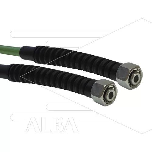 Carwash Slang - Titan Slide - DN06 (1/4") - groen - 300 Bar - Ø12,2mm - max 60°C - 4,2m - 2x M18x1,5 (12L) DKOL - 2x SKB zwart - Afbeelding 1