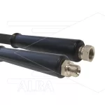 Hogedrukslang – 2SN - Plus - DN10 (3/8") – zwart – 500 Bar – Ø17 mm – 150°C - 40m - 3/8"bu RVS x 3/8"W RVS - 1x KBS