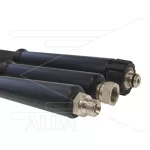 Hogedrukslang – 2SC - DN08 (5/16″) – zwart – 400 Bar – Ø16,3mm – 150°C - 20m - M22W vlak geel x Ø11mm RVS pistoolnip + lager - 1x KBS geel