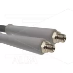 Hogedrukslang – 2SC - DN10 (3/8") – grijs – 400 Bar – Ø17 mm – 150°C - 15m - 2x 3/8"bu RVS - 2x KBS