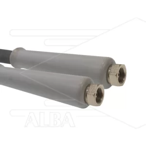 Hogedrukslang – 2SC - DN10 (3/8") – grijs – 400 Bar – Ø17 mm – 150°C - 50m - 2x 3/8"W RVS - geen KBS