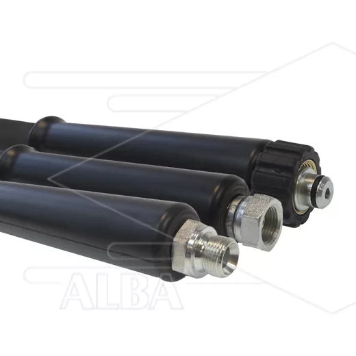 Hogedrukslang – 2SC - DN10 (3/8") – zwart – 400 Bar – Ø17 mm – 150°C - 15m - 3/8"bu x M22x1,5 (15L) DKOL - 2x KBS - Afbeelding 1