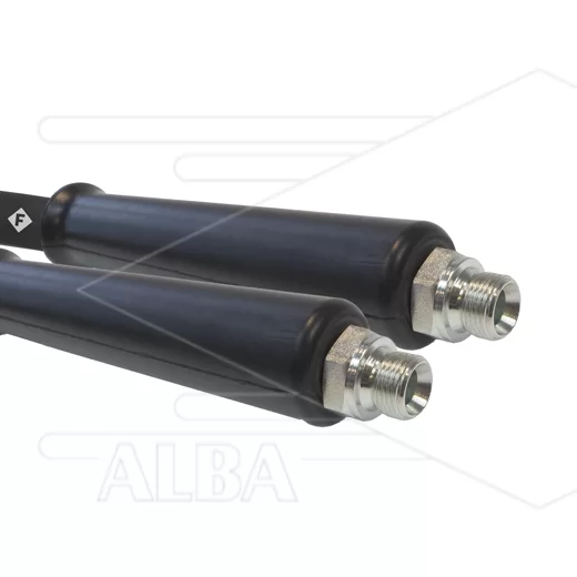 Hogedrukslang – 2SCX - Forever - DN10 (3/8") – zwart – 400 Bar – Ø17 mm – 150°C - 15m - 2x 3/8"bu - 2x KBS - Afbeelding 1