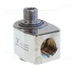 WDG Swivel - haaks - 1 lager - 3/8 bi x 1/4" bu - rechte draad - 150 Bar