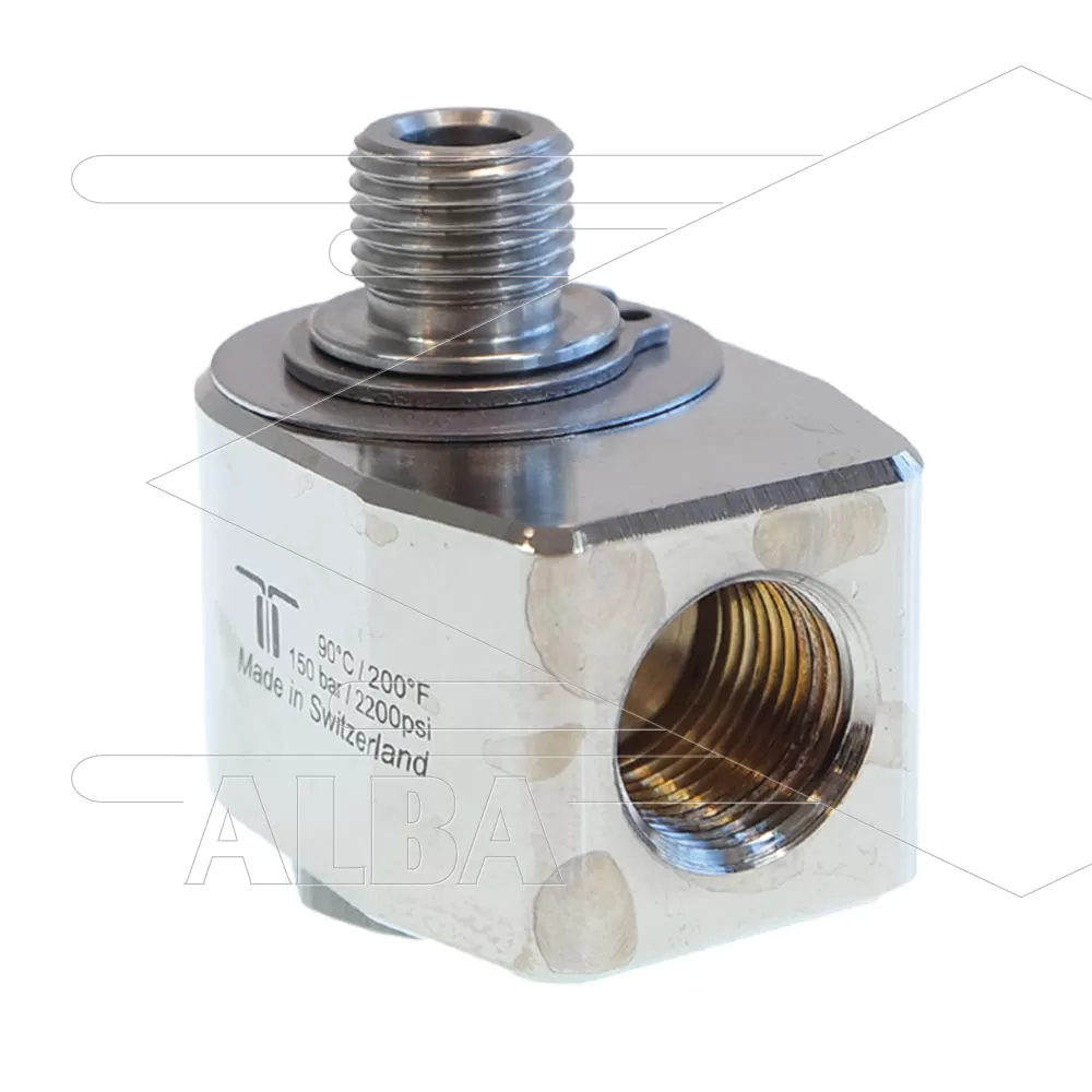 WDG Swivel - haaks - 1 lager - 3/8 bi x 1/4" bu - rechte draad - 150 Bar - Afbeelding 1