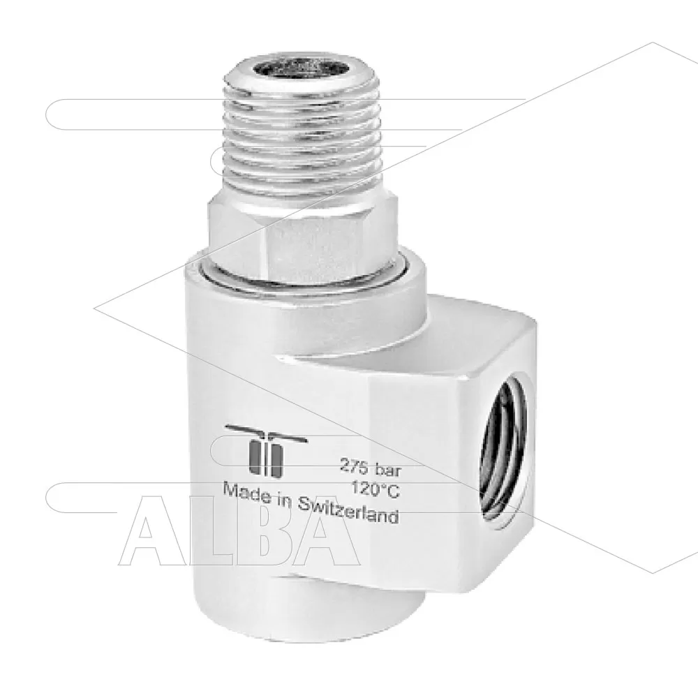 WDCL Swivel - haaks - 2 lagers - 1/2 bi x 1/2"bu - 275 Bar - Afbeelding 1