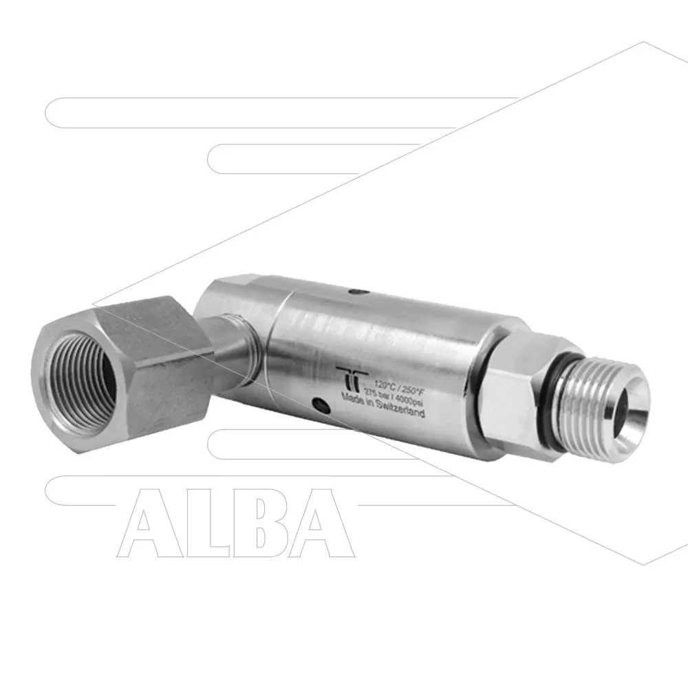 DYG Swivel - plaatmontage - haaks - 3 lagers - 3/8 bi x 3/8" bu - 275 Bar - Afbeelding 1