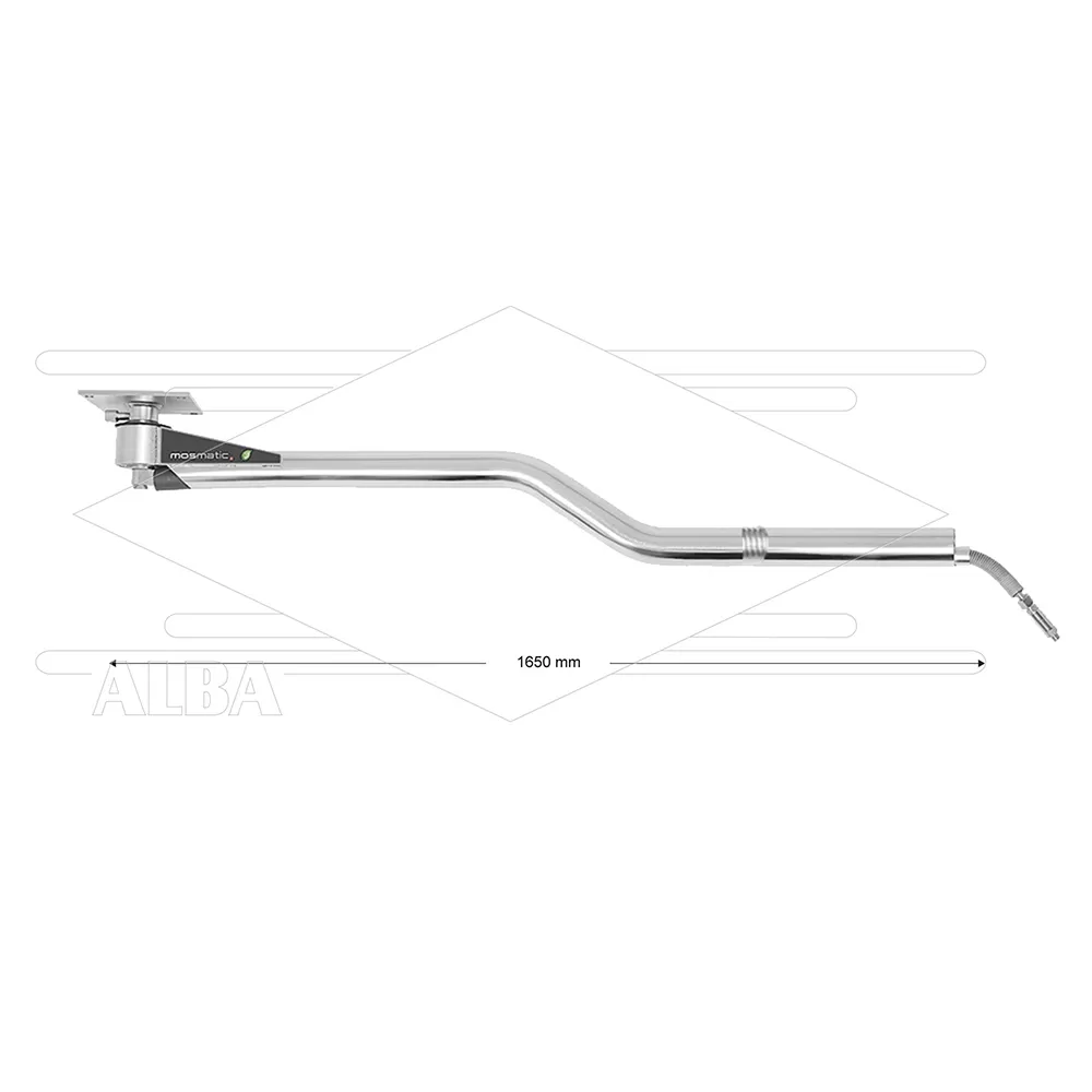 DKZF Zwenkarm plafond L=1650 - Z-uitvoering met veer - in 1/4 bi x uit 1/4" bu - Afbeelding 1