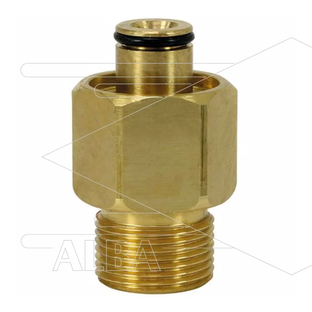 Adapter K-Lock-6 - messing - M22x1,5 bu x TR22 bi - Kärcher oud naar nieuw - Afbeelding 1