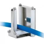 Slanggeleider - RVS 304 - vloer- en wandbevestiging - HxBxD: 124x103x91mm