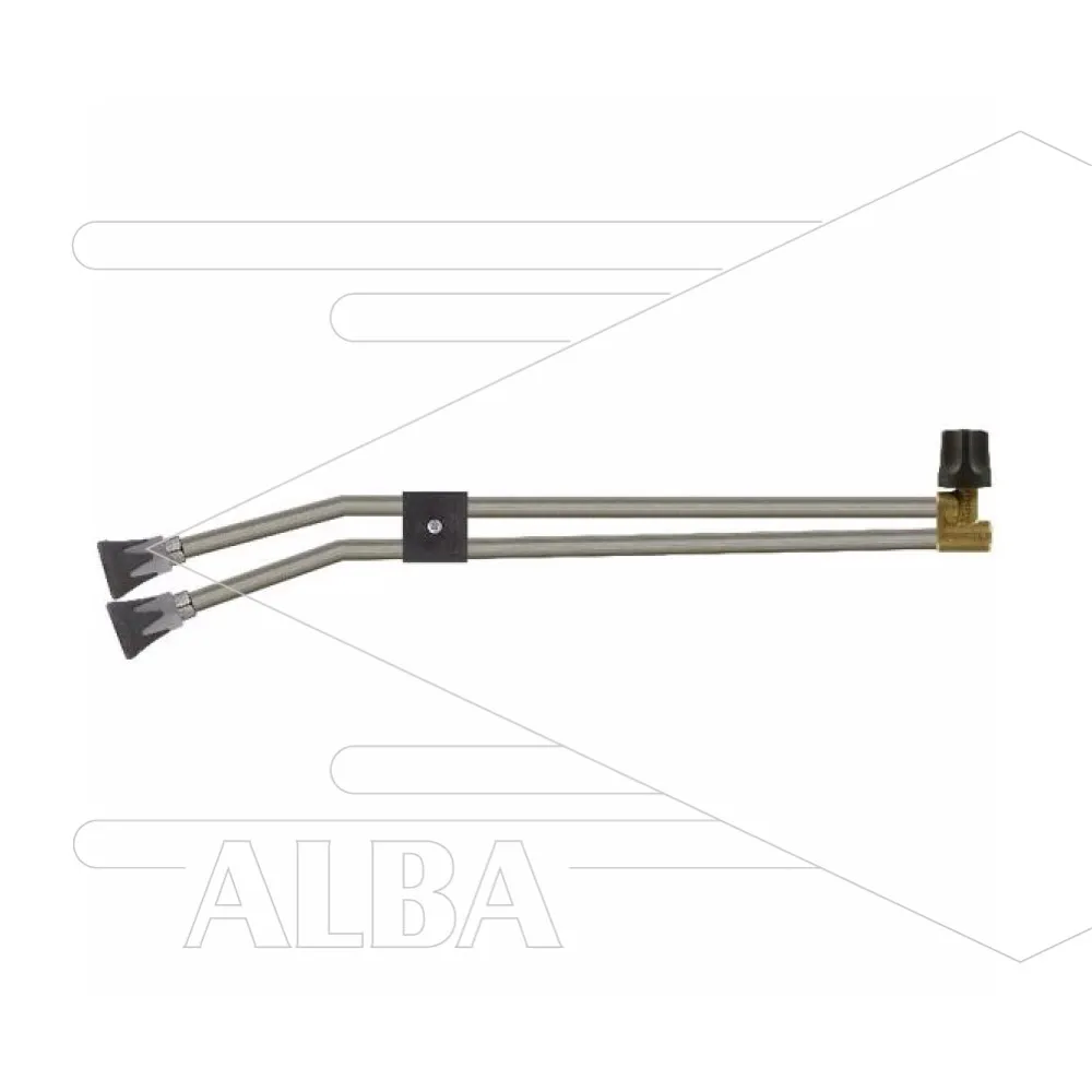 ST53 dubbele lans - L=650mm - staal verzinkt - bovenknop - excl. Isolatiedeel - 250 Bar - max 150°C - 1/4" bi - Incl. lagedruknozzle - Afbeelding 1