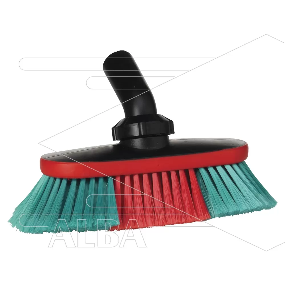 Vikan - Autowasborstel - watergevoed - 250 mm - Zacht/split - Zwart - Afbeelding 1