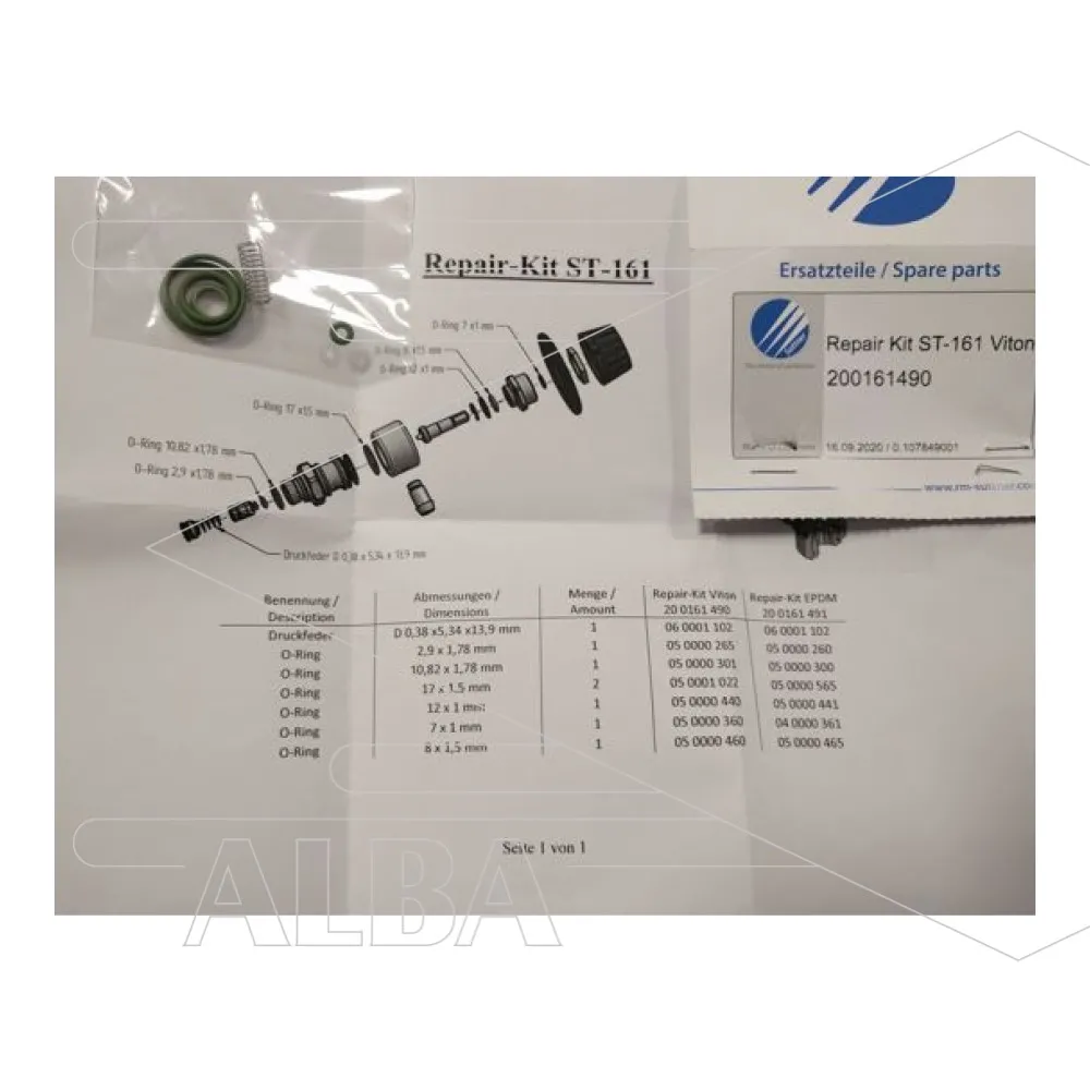 Reparatie Kit Doseerventiel - ST-161 - FKM - Afbeelding 1