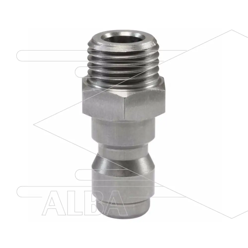 040005446 ST245 – insteeknippel 33,5mm – RVS – 350 Bar – max 150°C – 1/4″ bi - Afbeelding 1
