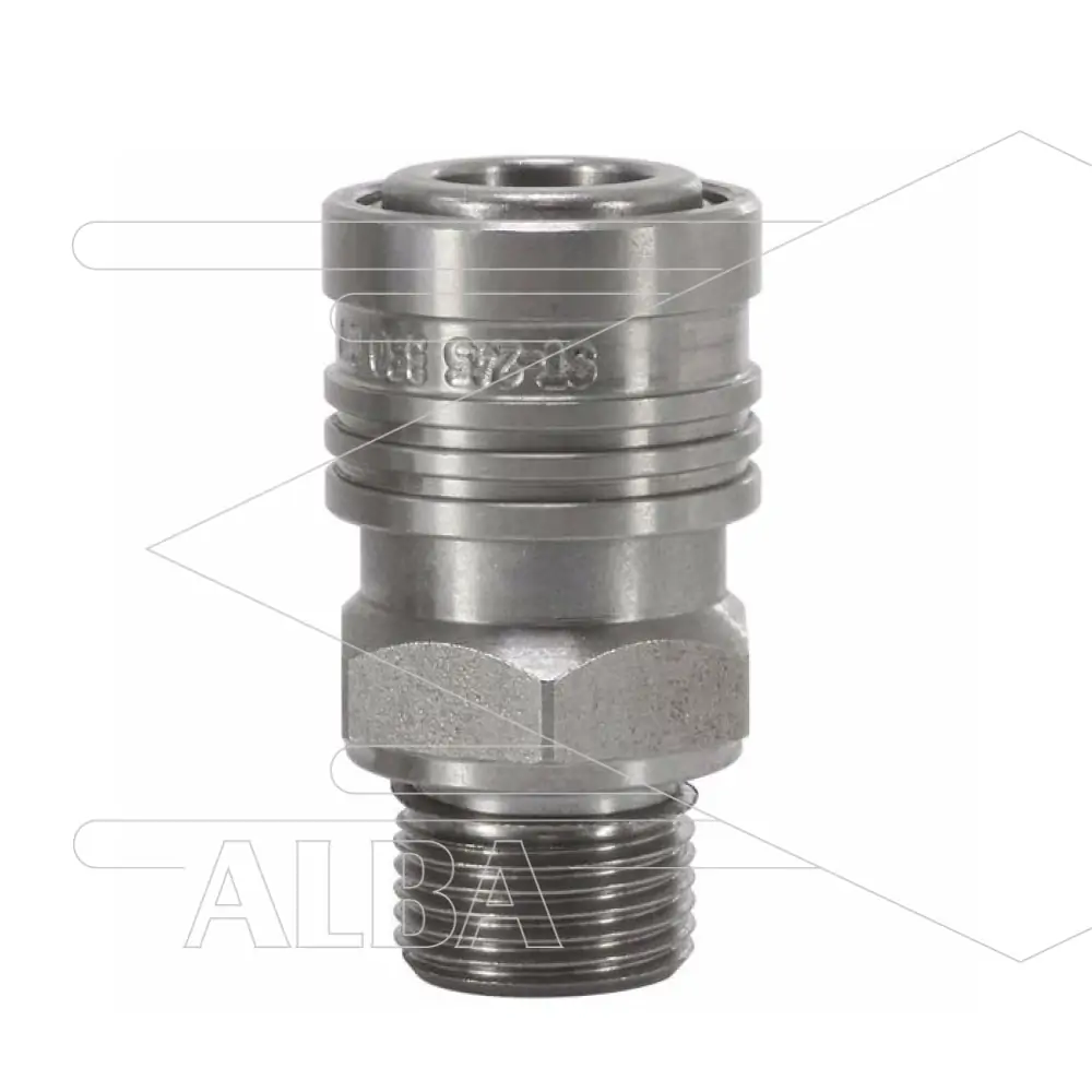 200245510 ST245 – koppeling – RVS – 350 Bar – max 150°C – 3/8″ bu - Afbeelding 1