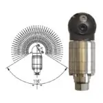A42R - tankreiniger - 40 tot 140 Bar - 20 l/min - exclusief nozzles - nozzle type: 3 x 1/8" bu Npt - inlaat 1/2" bi - min. invoerdoorlaat Ø86mm - 29 t/m 36 tpm